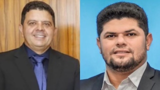 Prefeito Erivelton Teixeira Neves e o vereador Lindomar da Silva Nascimento